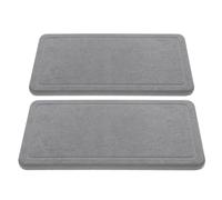 CLISPEED 2 Piezas Tapete Absorbente de Piedra de Diatomeas para Fregadero de Cocina, Secado Rápido y Antideslizante, Alfombrilla Versátil para Encimeras y Mesas