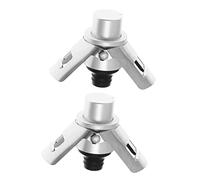 CLISPEED 2 piezas Tapón de Vino Inoxidable Sellador de Vacío con Válvula Tapón para Botella de Champán con de Fecha Reutilizable Color Plateado Mantiene y Burbujas