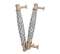 CLISPEED 2 Piezas Tiradores de Cerámica para Armarios y Cajones Diseño Chino, Agarre Cómodo y Fácil Instalación, Estilo Lujoso para Decoración del Hogar, 128mm de Distancia entre Agujeros