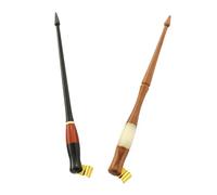 CLISPEED 2 Soportes De Punta Ajustables Para Pluma De Caligrafía Soporte De Punta De Madera Para Pluma De Inmersión Con Brida De Latón Suministros De Escritura Para Caligrafía