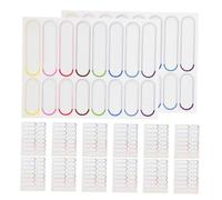 CLISPEED 20 Hojas Etiquetas Impermeables para Autoadhesivas para Útiles Escolares y Guardería Resistentes al Lavavajillas Superficie Escribible y Duradera para Botellas y Objetos
