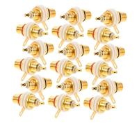 CLISPEED 20 Piezas Conectores de Audio Terminales de Púa Enchufe para Altavoces Montaje Panel Conectores para Cajas Acústicas y Amplificadores Resistentes y Fáciles de Usar