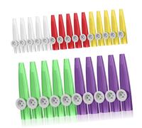CLISPEED 20 piezas Kazoos de Plástico para Colores Surtidos Instrumento Musical Portátil para Fiestas Escuela y Exploración Creativa para Principiantes y Diversión Grupal