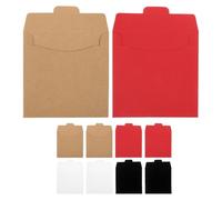 CLISPEED 20 sobres de papel kraft de varios colores para CD y DVD con solapa para uso versátil y organización de medios de bricolaje