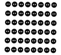 CLISPEED 200 Piezas Botones Negros de Plástico para Manualidades Botones Redondos de para Ropa Proyectos de Diy y Accesorios Decorativos