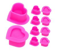 CLISPEED 200 Piezas Heart Shaped Silicone Pigment Holders Stable Makeup Ink Containers For Tattooing Nail Art Eyebrow Lip Color Easy To Clean Beauty Tools