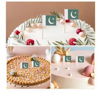 CLISPEED 200 Piezas Palillos Mini con Bandera de Pakistán para Aperitivos y Decoración de Pasteles Palillos de Dientes Pequeños para Fiestas y Eventos Diseño Portátil y Duradero