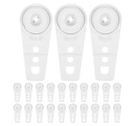 CLISPEED 24 Piezas Deslizadores de Repuesto para Riel de Cortinas, Corredera de Riel para Cortinas, Plástico Blanco, Instalación Rápida, Compatibilidad, para Reforma de Oficina y Salón