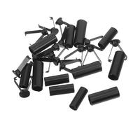 CLISPEED 24 Piezas Extremos de Cordón de Metal Negro Diseño y Acabado para Exteriores, Sujetadores Ligeros y Resistentes para Cordones y Cuerdas