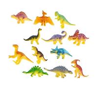 CLISPEED 24 Piezas Juguetes de Dinosaurios para Paquete Figuras y Coloridas Interesantes de Dinosaurios para Decoración y Aprendizaje