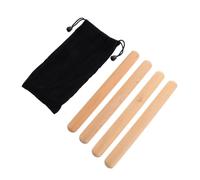 CLISPEED 2pares Bastones Lummi De Madera Natural Para Niño Niña Instrumento De Percusión Educativo Con Bolsa De Almacenamiento El Ritmo Coordinación