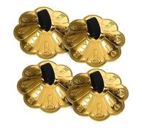 CLISPEED 2pares Finger Cymbals with Blossom Lace for Dancers and Music Festivals