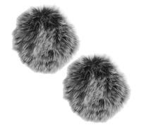 CLISPEED 2piezas Paravientos de Micrófono Peludos Fundas Protectoras Prueba de Viento Mayoría de Minimicrófonos Interiores o Exteriores