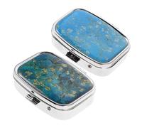 CLISPEED 2piezas Pastillero Portátil de Pastillero de Metal con Compartimentos para Medicamentos para Viajes Trabajo y Actividades al Aire