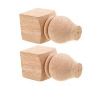 CLISPEED 2piezas Patas De Mesa De Madera Hechas Mano Patas De Repuesto para Muebles Soporte para Muebles Otomanos Sin Terminar Adecuado para De Mesa De Sofá y Tocador