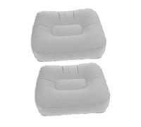 CLISPEED 2piezas Reposapiés Inflable De Viaje Almohadilla para Piernas Cojín Compacto Rápido Inflado Almohada para Pies Descanso
