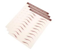 CLISPEED 3 Hojas ceja pegatinas temporario frente ojo 3d pegatinas pegatina de para maquillaje ceja falsa pegatinas kit de de etiqueta engomada Marrón claro