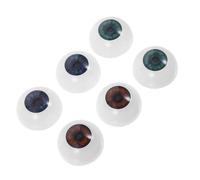 CLISPEED 3 Pares de Ojos Acrílicos Realistas para Manualidades de Halloween 24 MM Colores Marrón Verde y Azul Oscuro Ideales para Máscaras Muñecos y Decoración Terrorífica