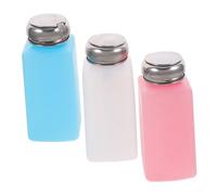 CLISPEED 3 Piezas Botella De Alcohol Rellenable De Botella De Prensa Para Quitaesmalte De Prensa De Líquido Cuidado De Uñas Casa o Salón