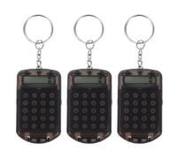 CLISPEED 3 Piezas Calculadora Mini Transparente con Colgante para Estudiantes y Accesorio Escolar Portátil y Práctico para Cálculos Rápidos