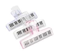 CLISPEED 3 Piezas Clips de Transparentes de Acrílico de Soportes para Páginas de Partituras de Piano Guitarra Violín Sujetapáginas para Estudiantes y Músicos Diseño Artístico y Práctico