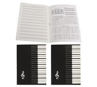 CLISPEED 3 piezas Cuaderno de Pentagramas para Piano y Guitarra de Cuadernos con Grueso sin Sangrado Portátil y Resistente para Principiantes para Composición y Práctica Musical