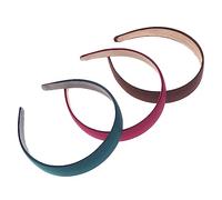 CLISPEED 3 piezas Diademas Anchas de Colores Sólidos para Verde Oscuro Rojo Vino Marrón Accesorios Simples para Fiestas y Disfraces Navideños