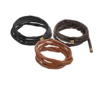 CLISPEED 3 piezas Gomillas Elásticas Trenzadas para Mujeres y Niñas Negro y Oscuro Accesorios de Cabello Versátiles y Chic para Coletas y Peinados