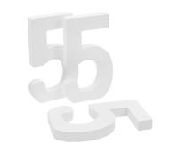 CLISPEED 3 Piezas Números de Madera sin para Pintar Tablero Número Blanco Decoración Versátil para Bodas Cumpleaños y Manualidades Soporte Estable para Fotos y Arte Mural