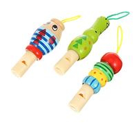 CLISPEED 3 piezas Silbatos de Madera para Juguete Musical Educativo Juguete Sensorial Accesorios Divertidos para Desarrollo y Musical Pequeños