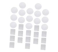 CLISPEED 30piezas Paleta Magnética Vacía Para Sombras De Ojos Pegatinas De Metal Redondas y Cuadradas Accesorios Para Paletas De Sombras De Ojos Diy