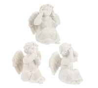 CLISPEED 3piezas Adornos De Angel De Navidad Willow Tree Figura De Resina para Decoración De Escritorio