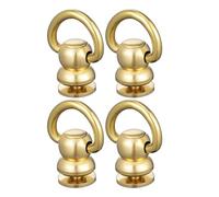 CLISPEED 4 Anillas en D Giratorias de Latón para Monedero Remaches Metálicos Duraderos Kit de Herrajes para Bolsos DIY Accesorios de Cuero Resistentes Cierre Seguro y Rotación 360°