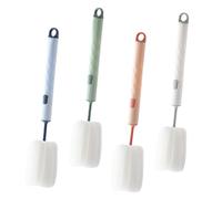 CLISPEED 4 Cepillos de Limpieza para Botellas Mango Largo Desmontables Esponja Multifuncional para Limpiar Tazas y Biberones Set de 4 Colores para Uso Doméstico y Viajes