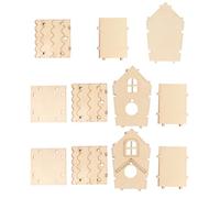 CLISPEED 4 de Pájaro de Madera Amarillos en Interiores y Exteriores Caja de Cría Acabado Fino y Liso para Jaulas y Manualidades para Cría Cálida de Golondrinas y Cacatúas