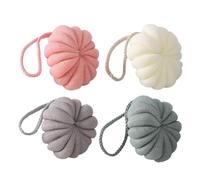 CLISPEED 4 piezas Bolas de Baño Suaves y Elásticas con Cuerda para Colgar Esponjas Exfoliantes y Delicadas para Ducha Accesorios Prácticos para Cuidado Corporal y Limpieza Diaria