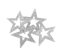 CLISPEED 4 piezas Broche Estrella de Cinco Puntas de Aleación de Zinc Pin de Solapa con Strass para Traje Vestido y Chal Accesorio Versátil para Mujer y Hombre Paquete para Bodas y