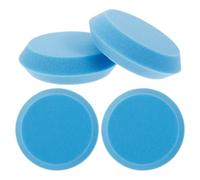 CLISPEED 4 Piezas Cojín de Bolos, Almohadilla de Limpieza de Bolas Redonda Azul de Esponja, Accesorio de Bolos para Limpiar y Pulir la Superficie Bola en Casa