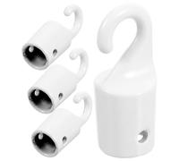 CLISPEED 4 Piezas de Gancho de Varita Ciega de Metal para Persianas, Accesorio Versátil y Duradero para Cortinas en Sala, Color Blanco, Diseño Estilizado