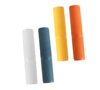 CLISPEED 4 Piezas Estuche para Cepillos de Dientes Caja Organizadora Portátil con Ventilación y Drenaje de Unidades Colores Blanco Amarillo Azul y Naranja para Viajes y Uso al Aire