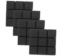 CLISPEED 4 piezas Paneles Acústicos Absorbentes de Sonido Espuma Aislante para Estudio y Oficina Diseño Antiflama Color Negro