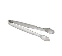 CLISPEED 4 piezas Pinzas Mini Inoxidable para Servir para Hielo y Aperitivos para Fiestas Buffet y Reuniones Color Plateado
