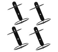 CLISPEED 4 Piezas Soporte de Pared para Botellas de Vino Metálico Negro de Resistente y Decorativo para Almacenamiento Barra y Cocina