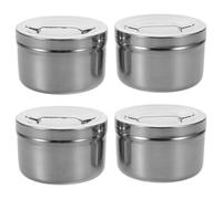 CLISPEED 4 Unidades De Soportes Para Hisopos De Acero Inoxidable Para Tarros Y Asas De Baño Ideales Para Guardar Recipientes Con Almohadillas De Bola Y Tapas Organizador