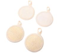 CLISPEED 4piezas Almohadillas Exfoliantes Faciales de Esponja Luffa Natural Compacto para Limpieza Profunda y Suavizado de Piel Diseño Portátil para Mujeres Uso Diario y Viaje