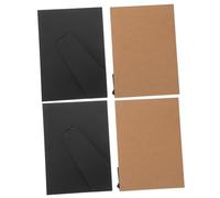 CLISPEED 4piezas Panel Posterior De Soporte para Marcos De Fotos Negro De Densidad para De Azulejos Exhibición De Mesa Vertical u Horizontal