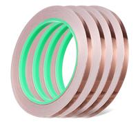 CLISPEED 4rollos Cintas Conductoras De Lámina Cinta Adhesiva Conductora Para Puesta Tierra Metros Rollo Fina