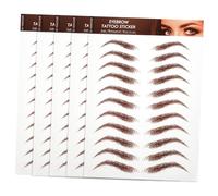 CLISPEED 5 Hojas Pegatinas para Cejas Marrones Kit Transferencia para Cejas Simulación Suministros de Maquillaje para Moldear y Peinar Postizas