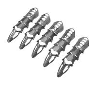 CLISPEED 5 Pcs Hip Hop Anillos Punk Joint Long Anillos Para Halloween Cosplay Party Decorative Finger Anillos De Metal Anillos De Dedo Completo