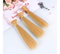 CLISPEED 5 Pcs Straight Hair Wig Wefts, DIY Doll Wig for Crafts, School Projects, Costume Hair Extensions